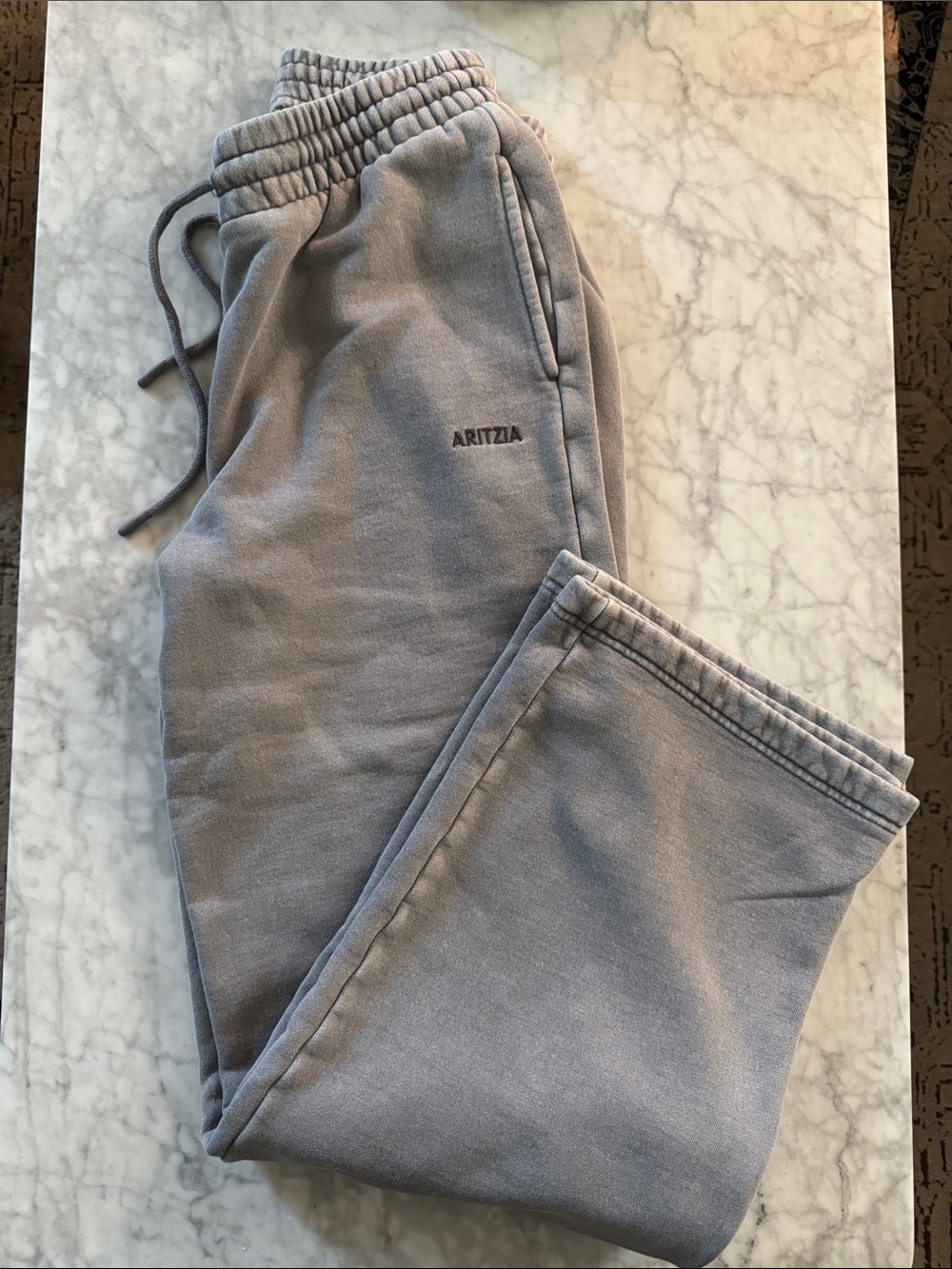 Aritzia cozy boyfriend Sweatfleece wide leg Sweatpants regular joggers pants XS